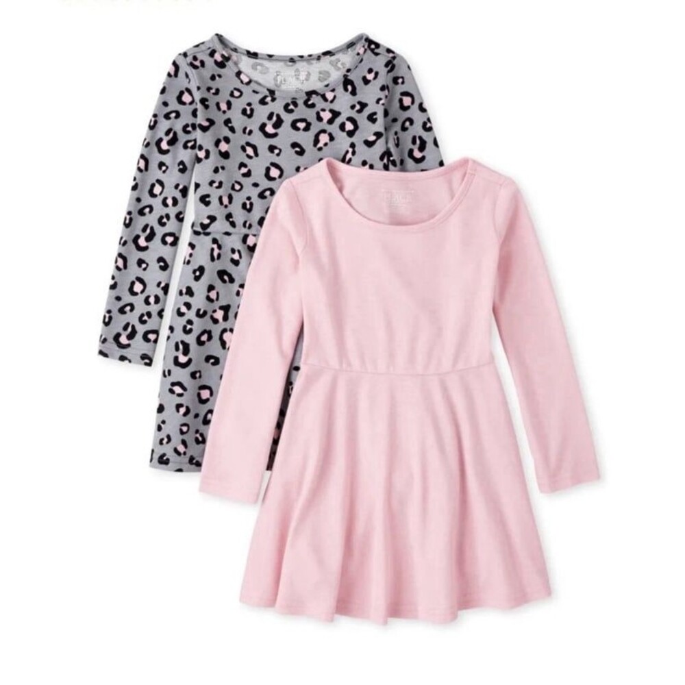 The Children’s Place Toddler Girls Leopard Skater Dress 2-Pack 3T